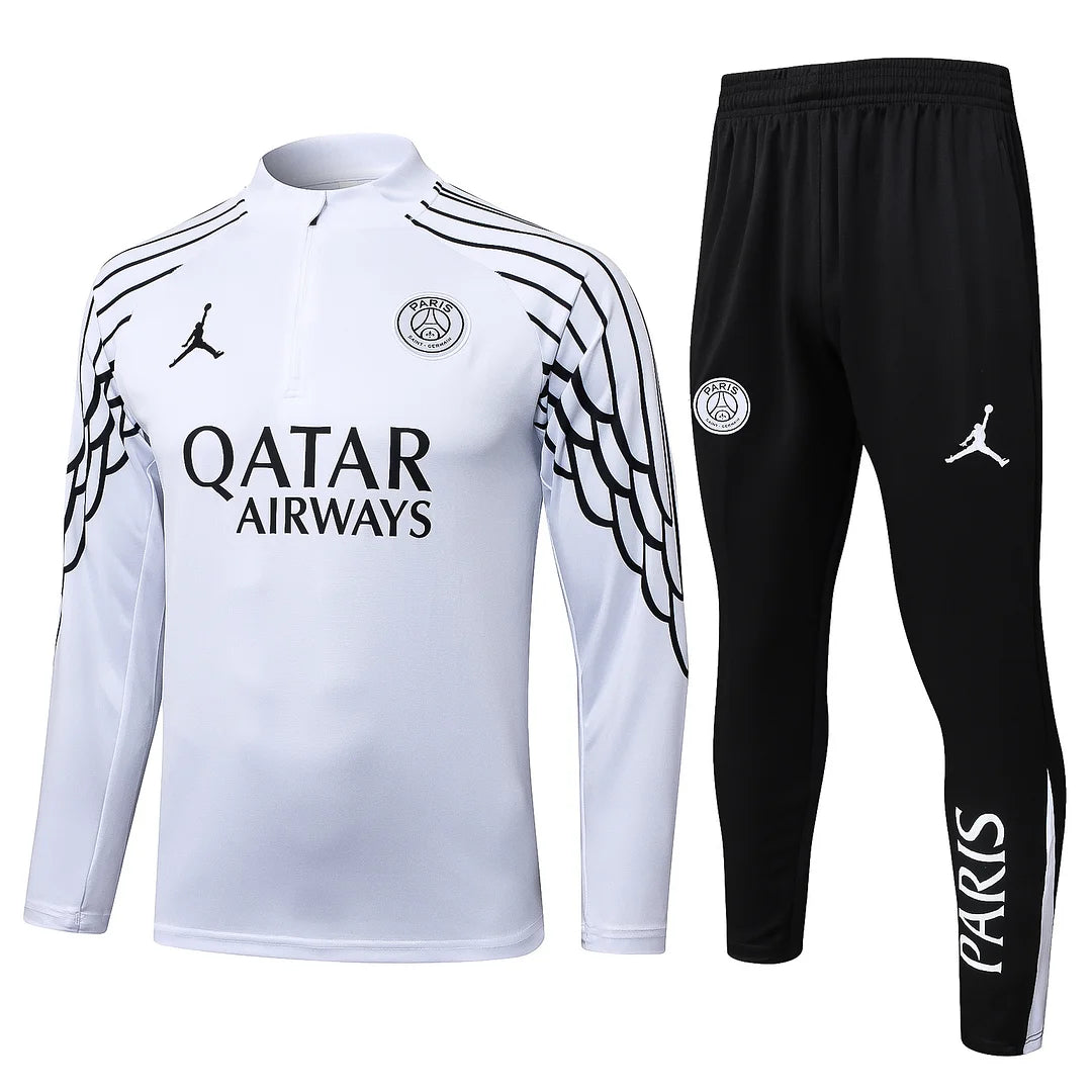 Paris Saint-Germain - 25/26 1/4 zip-treningsdress, hvit